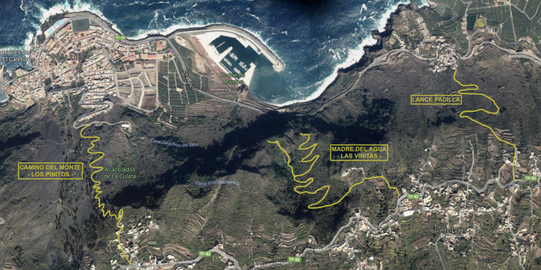 Garachico, Villa y Puerto de senderos