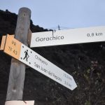 Señal que indica el inicio del tramo San Juan del Reparo – Chinyero (PR –TF 43)