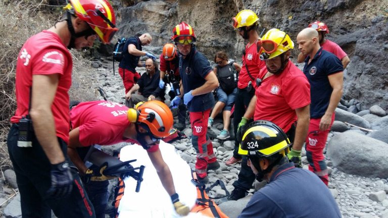 Herido leve en la cabeza tras caerse en el barranco de Masca