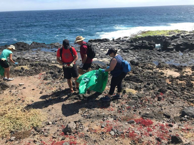 Una tonelada y media menos de basura en la costa silense