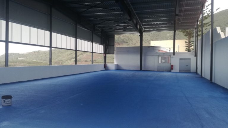 Finaliza la primera fase de los trabajos del polideportivo cubierto de la Tierra del Trigo